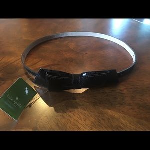 KATE SPADE black patent leather belt size S